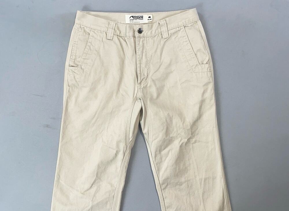 Mountain Khakis Men's Teton Twill Slim Fit 100% Cotton Chino Pants. Beige, 32X29